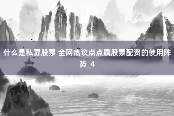什么是私募股票 全网热议点点赢股票配资的使用阵势_4
