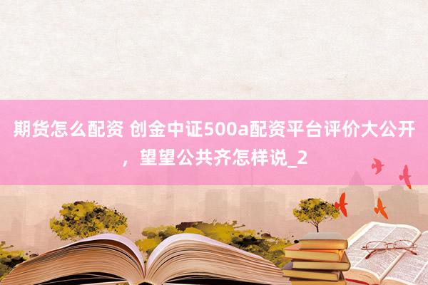 期货怎么配资 创金中证500a配资平台评价大公开，望望公共齐怎样说_2